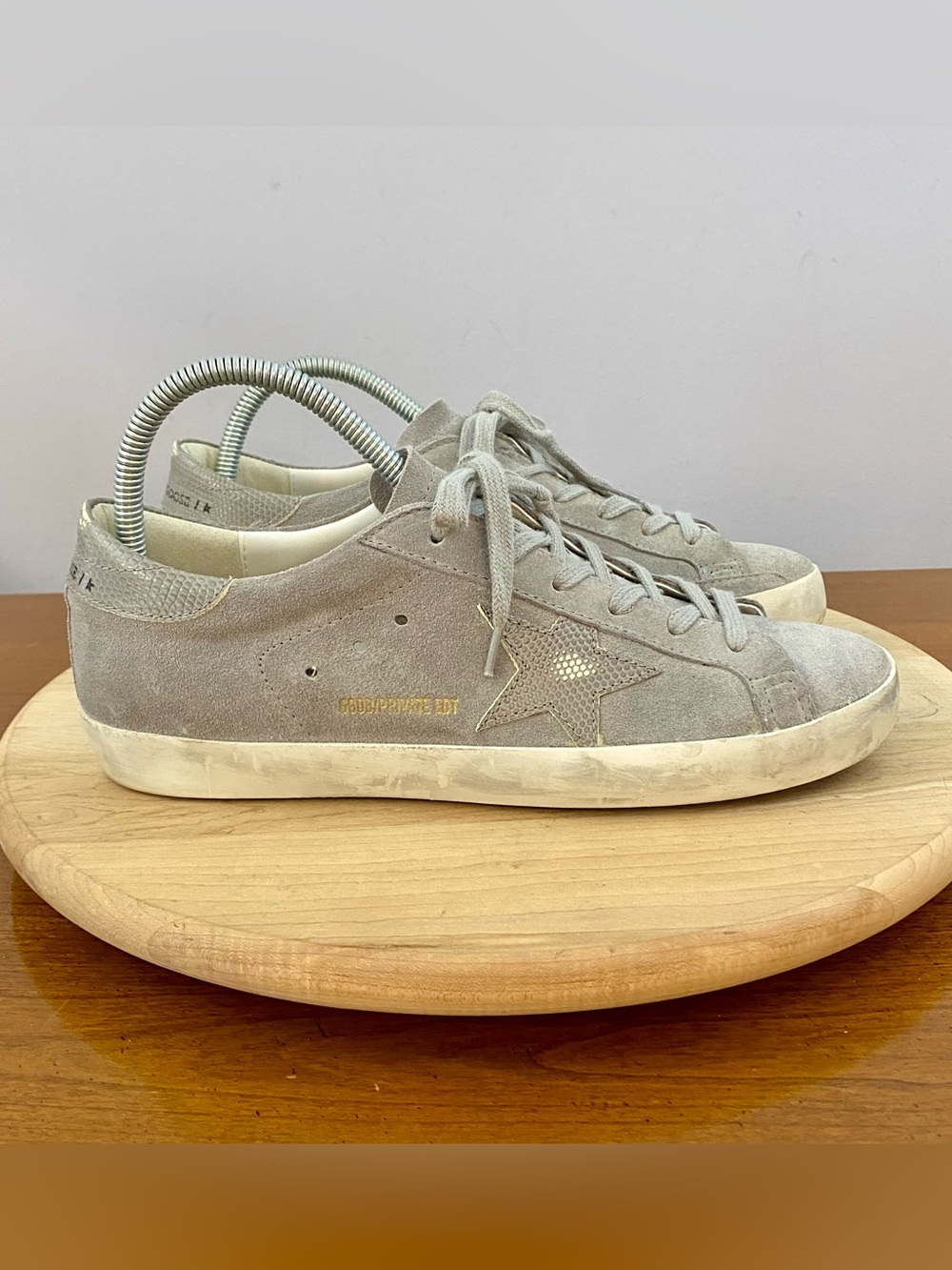 Golden Goose GGBD Super-Star Grey Suede Sneakers Women’s EU 40 US 10 Authentic